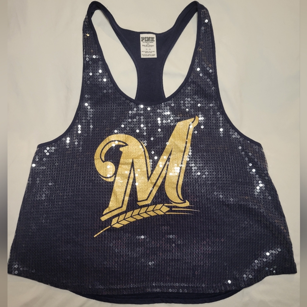 PINK Victoria's Secret Brewers Sequin Tank Top